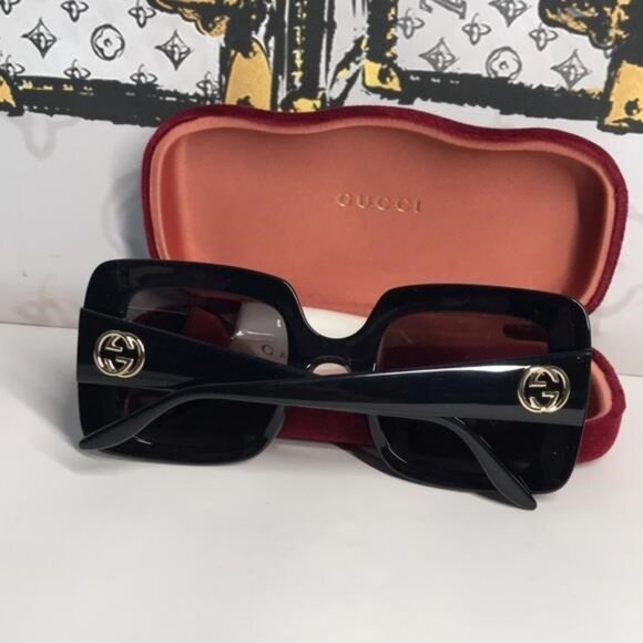 New Authentic ✨ Gucci GG0896S 001 – Oversized Black Square Sunglasses ✨ - Picture 13 of 13